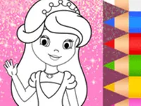 Princess Coloring Glitter - Art Game image